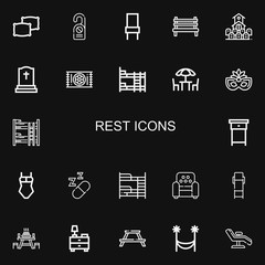 Editable 22 rest icons for web and mobile