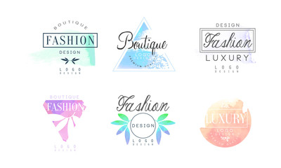 Fashion Luxury Boutique Logo Design Vector Set
