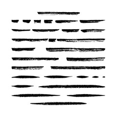 Set of thirty vector hand created dry marker brushes. Easy to use. There are all of them on brushes panel.