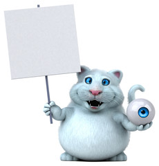 Fun cat - 3D Illustration