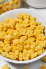 crispy stars - children's dry breakfast, vertical