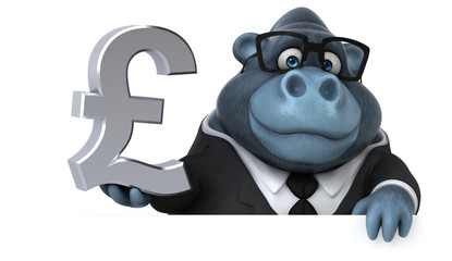 Fun gorilla - 3D Illustration