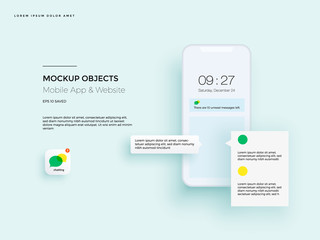 Realistic smartphone mockup. Cellphone frame with blank display. Vector mobile device concept
