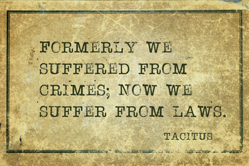 suffer from laws Tacitus