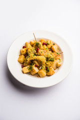 Aloo chaat or Alu chat is a popular street food originating from the Indian subcontinent, especially north India. it's an easy food recipe.