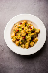 Aloo chaat or Alu chat is a popular street food originating from the Indian subcontinent, especially north India. it's an easy food recipe.