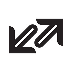 Arrow for full screen icon or symbol. Vector illustration.