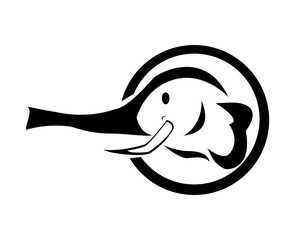 Elephant circle vector logo design