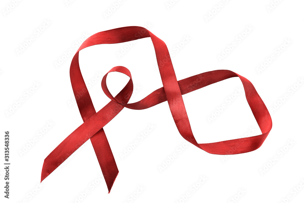 Wall mural Red ribbon isolated