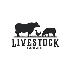 farm animal logo. suitable for meat, food or livestock icons