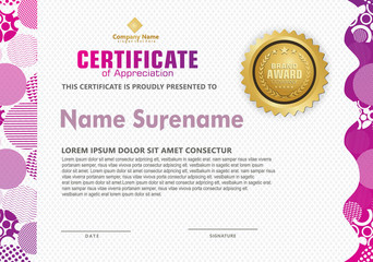 Modern certificate template