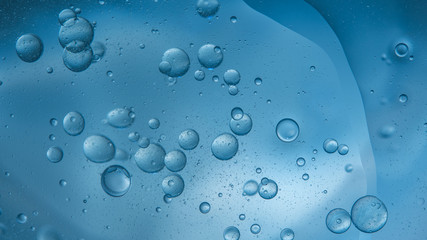 Abstract Blue water bubbles background