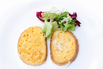 The chef shows how to make french toast