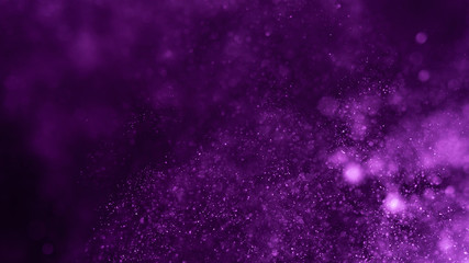 Abstract Purple bokeh defocus glitter blur background.