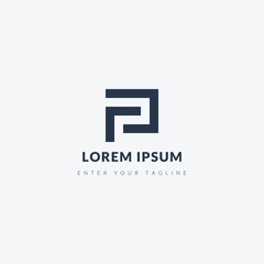 Letter P logo with a simple design