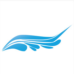 Water drop and splash icon vector