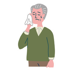 シニア　男性　おじいちゃん　焦っている