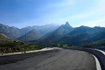 Landscape view of Taif Mountains 