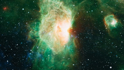 Far being shone nebula and star field against space. Starfield stardust and nebula space. Galaxy...