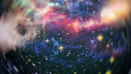 Far being shone nebula and star field against space. Starfield stardust and nebula space. Galaxy...