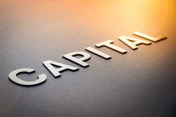 Fototapeta premium Word capital written with white solid letters