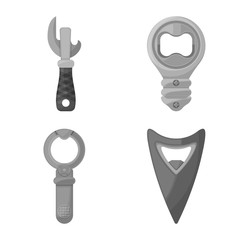 Isolated object of uncork and household icon. Collection of uncork and equipment vector icon for stock.