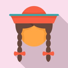 Peru woman icon. Flat illustration of Peru woman vector icon for web design