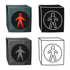 Vector design of stoplight and light icon. Web element of stoplight and signal vector icon for stock.