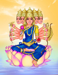 Obraz na płótnie Canvas Vijaya Devi, a Hindu goddess