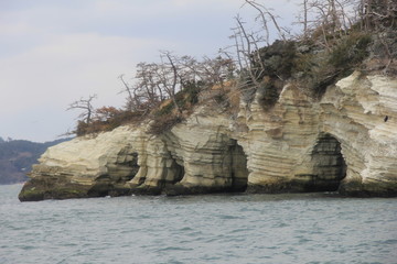 日本三景松島の「鐘島」(宮城県)