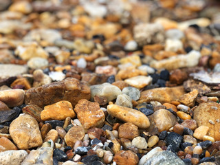 Colorful stones,Colorful stones decorate the garden. Small rock background, Stones and Pebbles Background