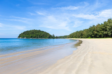 Layan beach on Phuket Island in Thailand, Holiday and vacation desitination, Thailand tourism, natural beach with summer outdoor day light