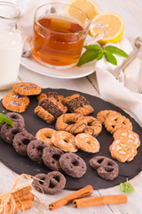 Shortcrust pastry biscuits.	