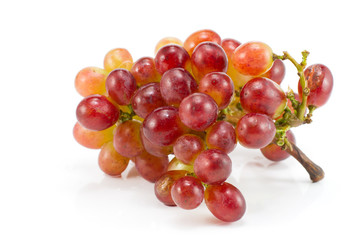 fresh fruit ripe red grape isolated on white