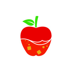 Apple juice graphic vector illustration