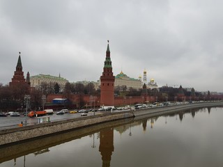 Naklejka premium Towers and walls of the Moscow Kremlin