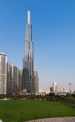 Saigon Vietnam, Dcember 2019 - Landmark 81 is a super-tall skyscraper of Vinhomes Central Park Project in Ho Chi Minh City, Vietnam.