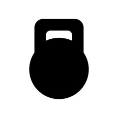 Kettle bell icon vector isolated on white background