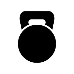 Kettle bell icon vector isolated on white background