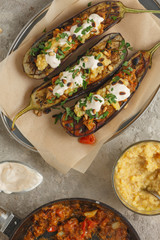 Vegetarian baked eggplant recipe, cooked at home