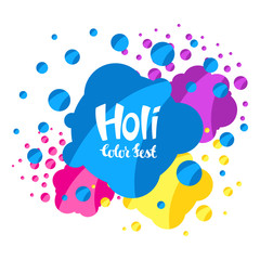 Happy Holi colorful background.