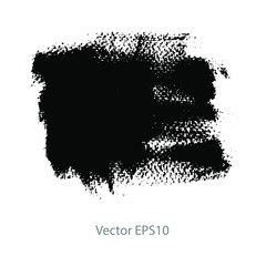 brush strokes watercolor background. Vector black paint