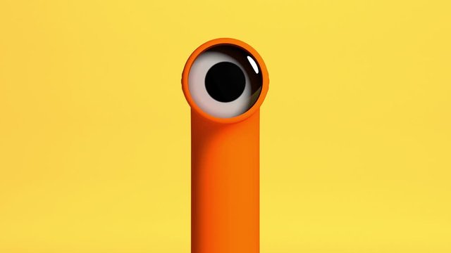 animation d'un p&eacute;riscope en observation sur fond jaune