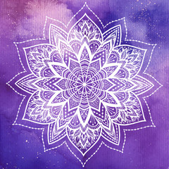 ndian flower pattern for textile, greeting card background, coloring book. Ethnic mandala towel, yoga Mat printing
