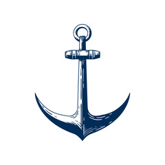 Old sea anchor hand drawn vector illustration © Good Studio