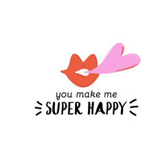 Beautiful love print with Valentines day elements. Romantic and cute elements and lovely typography. Vector hand drawn illustrations and lettering. Good for wedding, scrapbook, logo, t shirt design.