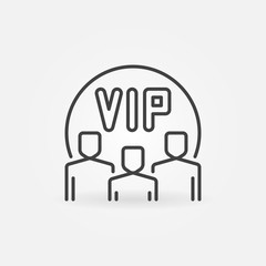 VIP People vector icon or symbol in thin line style