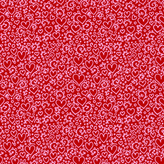 seamless repeat valentine vector pattern with hearts