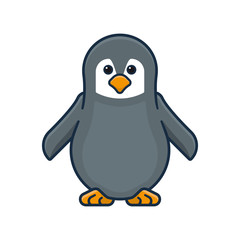 Baby penguin isolated color vector illustration  for #PenguinAwarenessDay - 20th of January