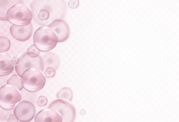 Cell cancer stem science banner. Vector virus medical background. Biology 3d research dna patern..